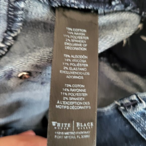 White House Black Market Skinny Leg Denim Jeans 6R - Picture 7 of 8